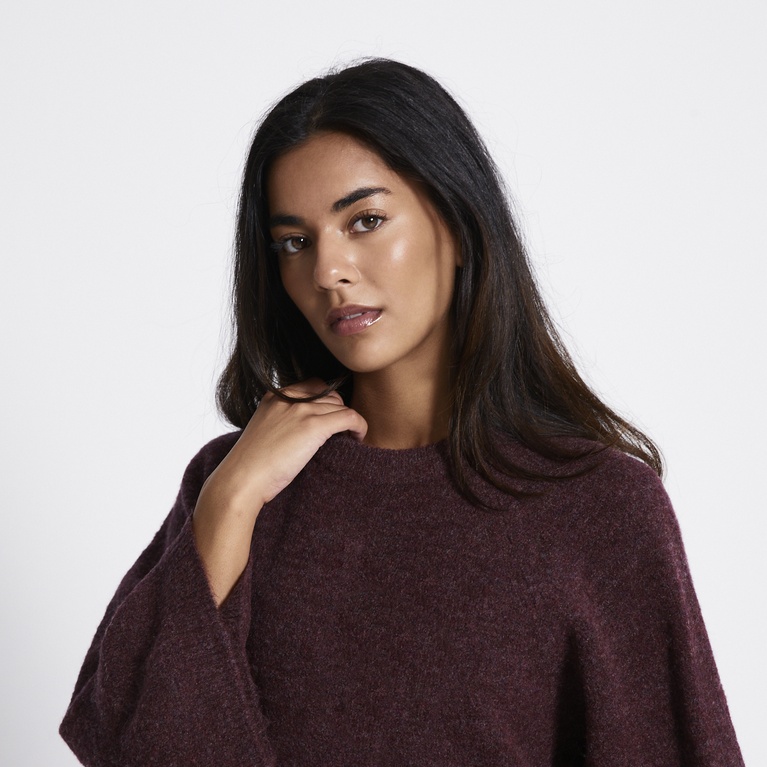 Midi knit dress "Dawn" Plum